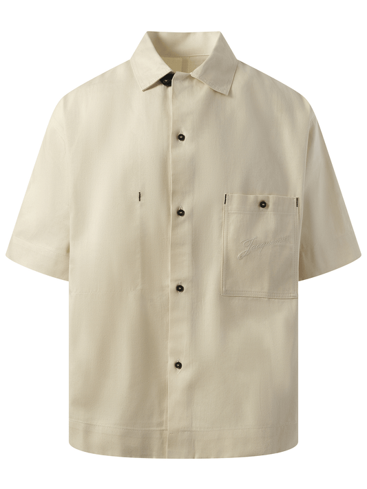 Jacquemus La Chemise Denim Aloe in Off White