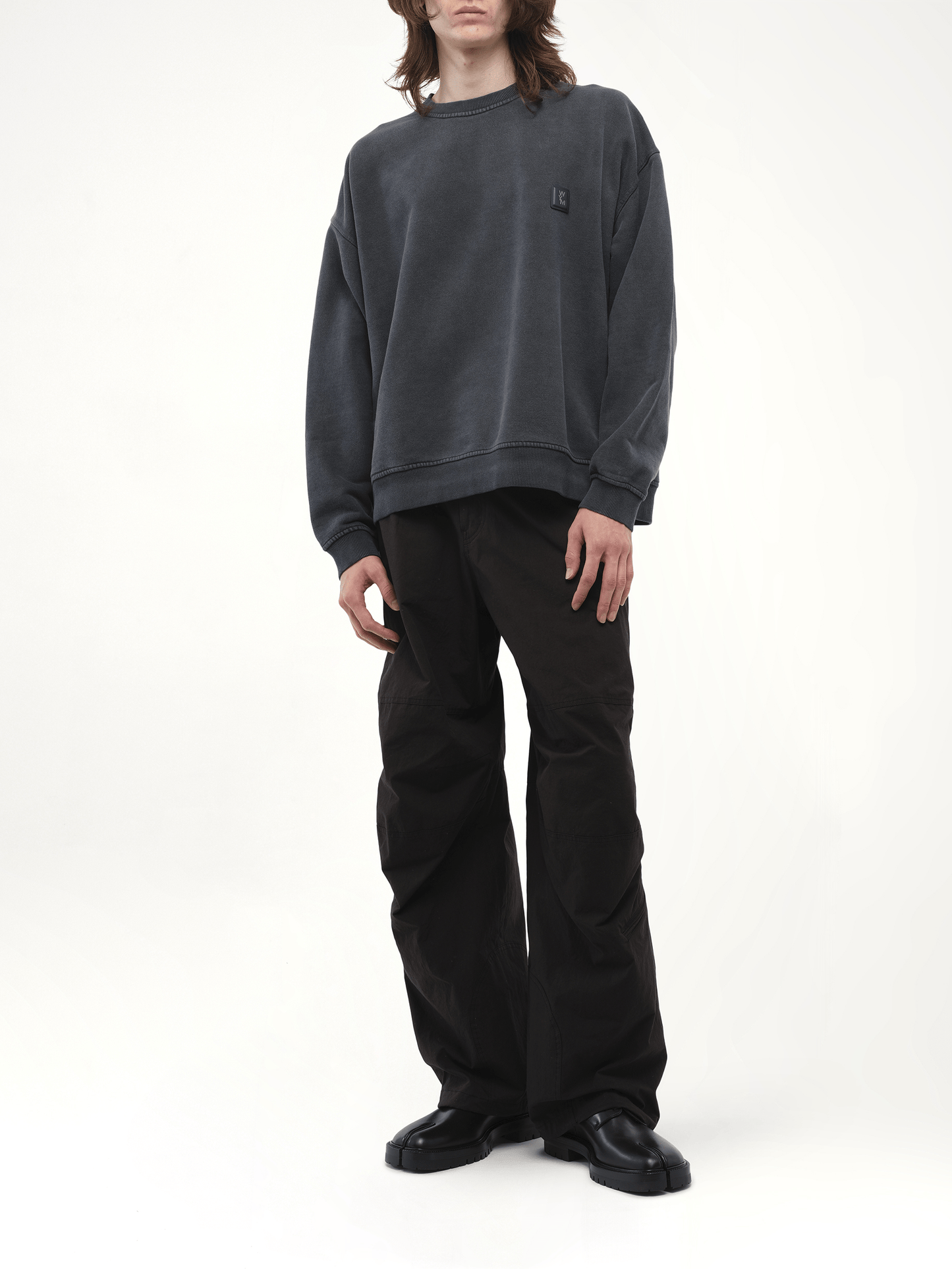 Wooyoungmi Garment Dyed Sweatshirt in Grey