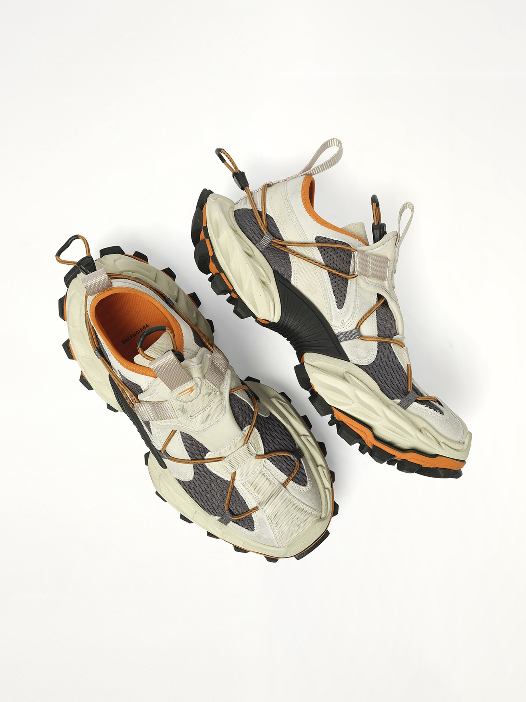 Hike Sneaker in Beige/Orange Top View | BALENCIAGA