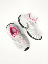 6XL Sneaker in White/Pink/Grey/Black Top View | BALENCIAGA