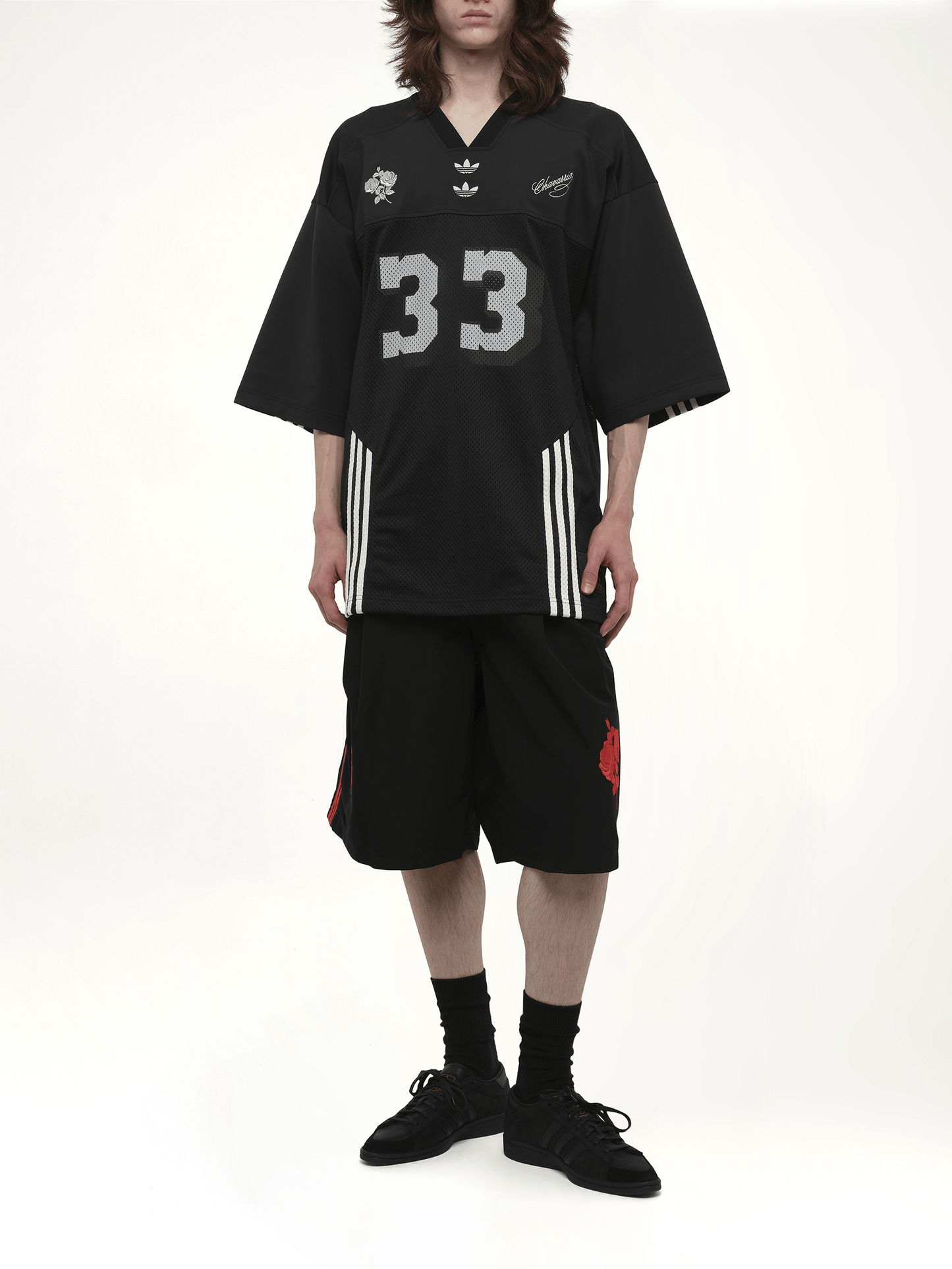 Willy Chavarria Adidas X Chavarria Football Jersey in Black