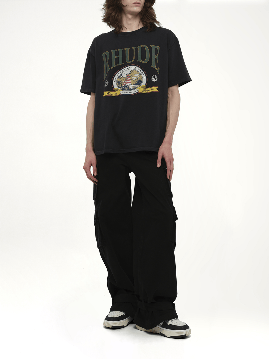 Rhude Monaco Regatta T-Shirt in Vintage Black
