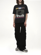 Rhude Petrol Patch T-Shirt in Vintage Black