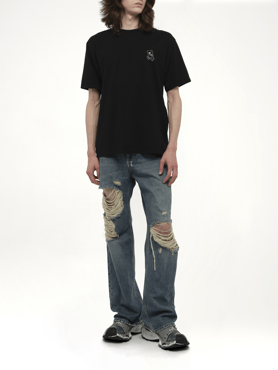 Undercover Small Teddy Bear Printed T-Shirt in Black