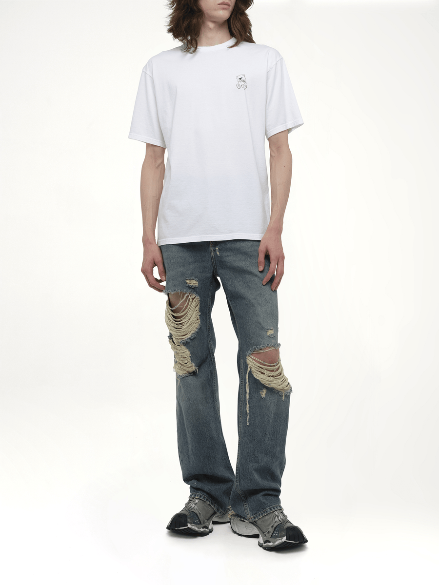 Undercover Small Teddy Bear Printed T-Shirt in White