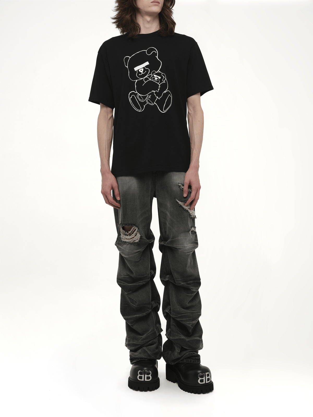 Undercover Teddy Bear Printed T-Shirt in Black