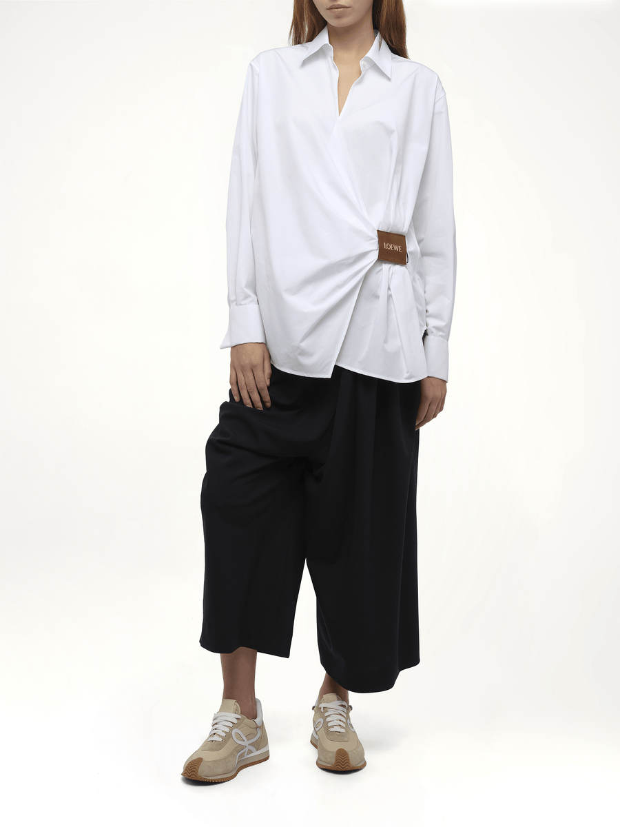 Loewe Draped Logo Shirt in White