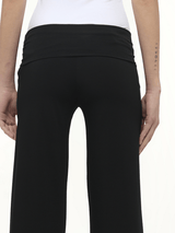 Afternoon Stretch Series - Folded High Waisted Pants in Black