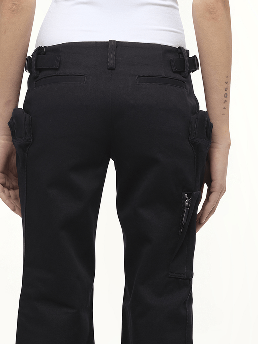 Flared Cargos in Black