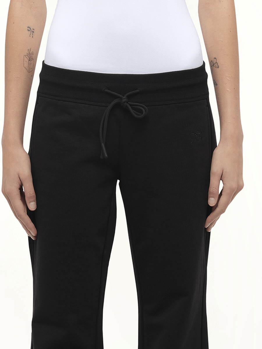 Casual Flared Sweatpants in Black