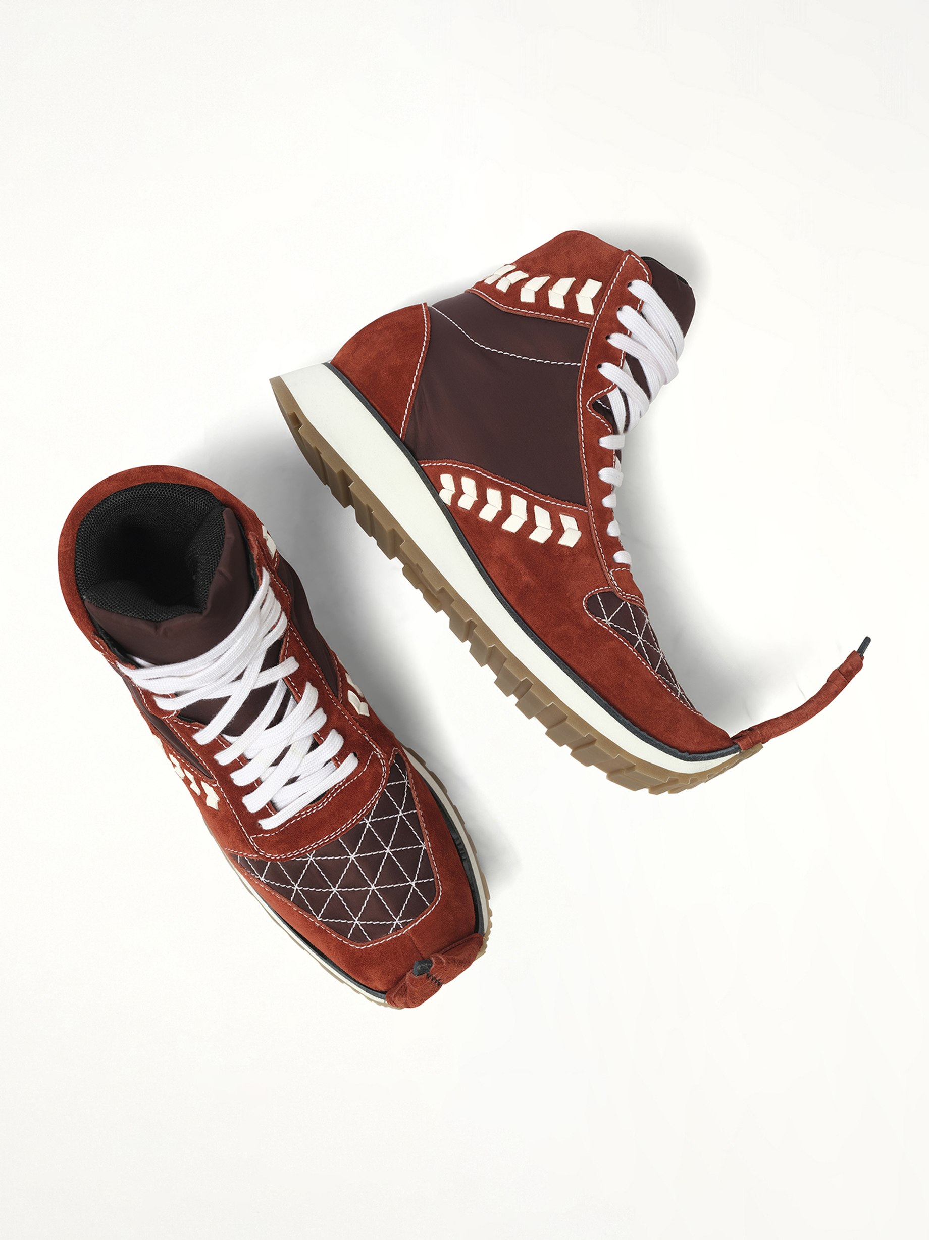 Dinosaur Sneaker Hi in Red Top View | LOEWE