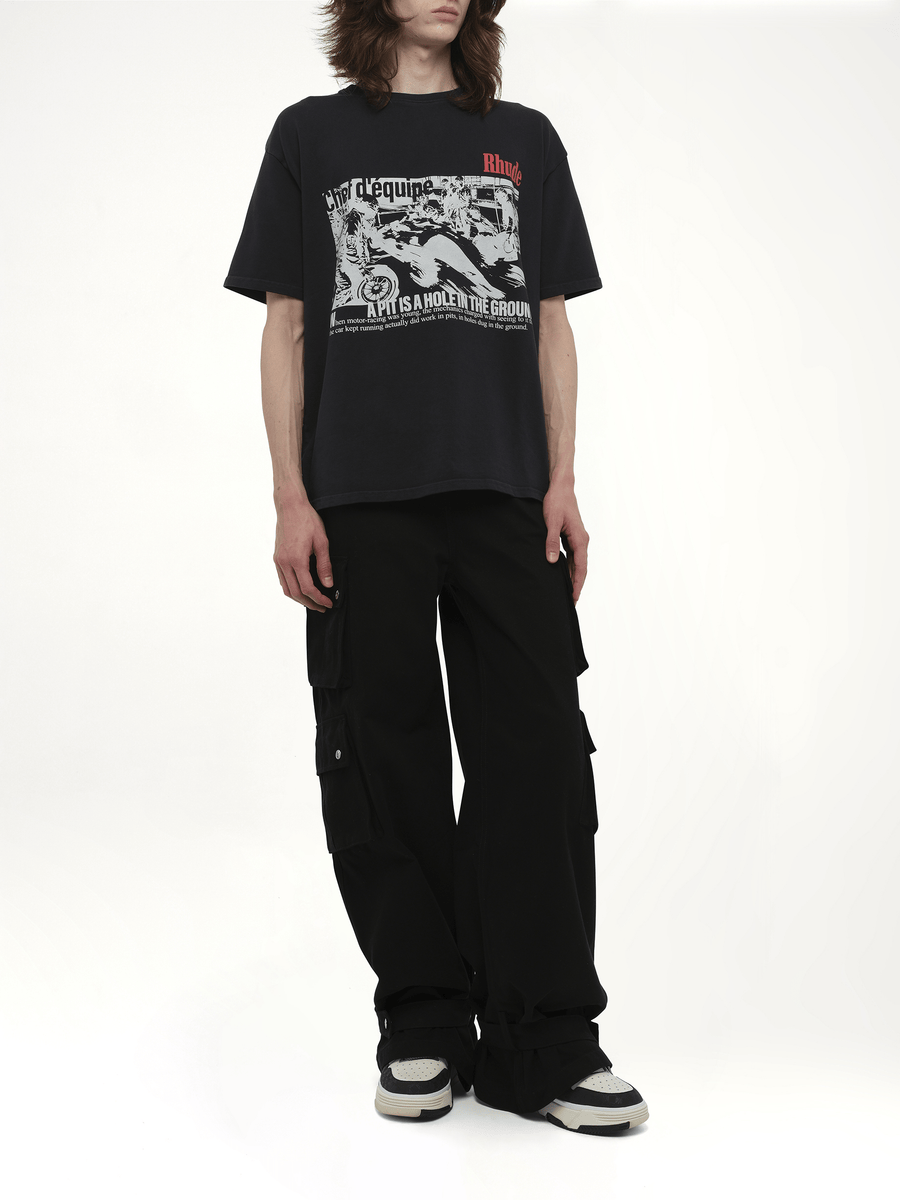 Rhude Champions Du Monde T-Shirt in Vintage Black