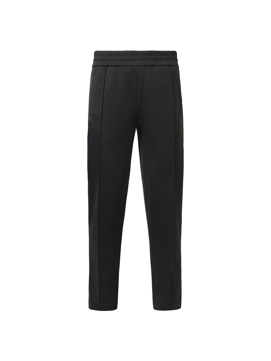 Palm Angels Back Curved Logo Track Pants in Black/Off White