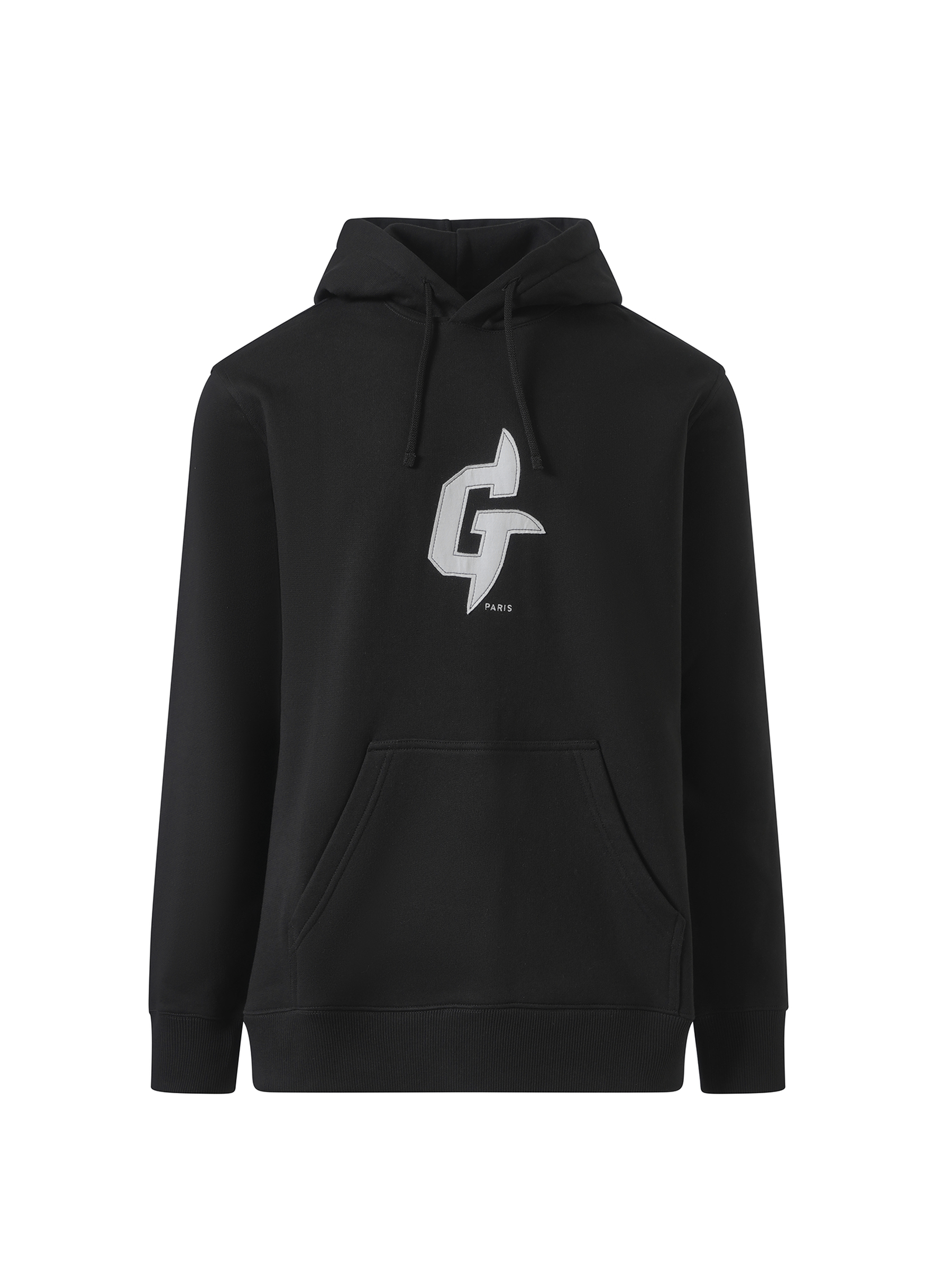 Givenchy Embroidered Eiffel Tower Motif Slim Fit Hoodie in Black