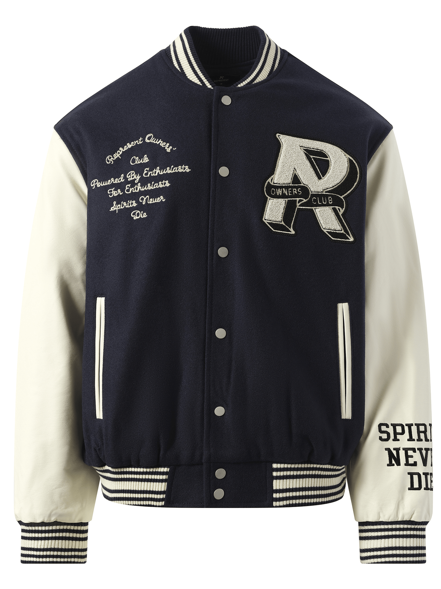 Represent Owners Club Varsity Jacket in Midnight Navy