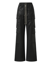 Rick Owens Drkshdw Denim Double Cargo Jumbo Belas in Black