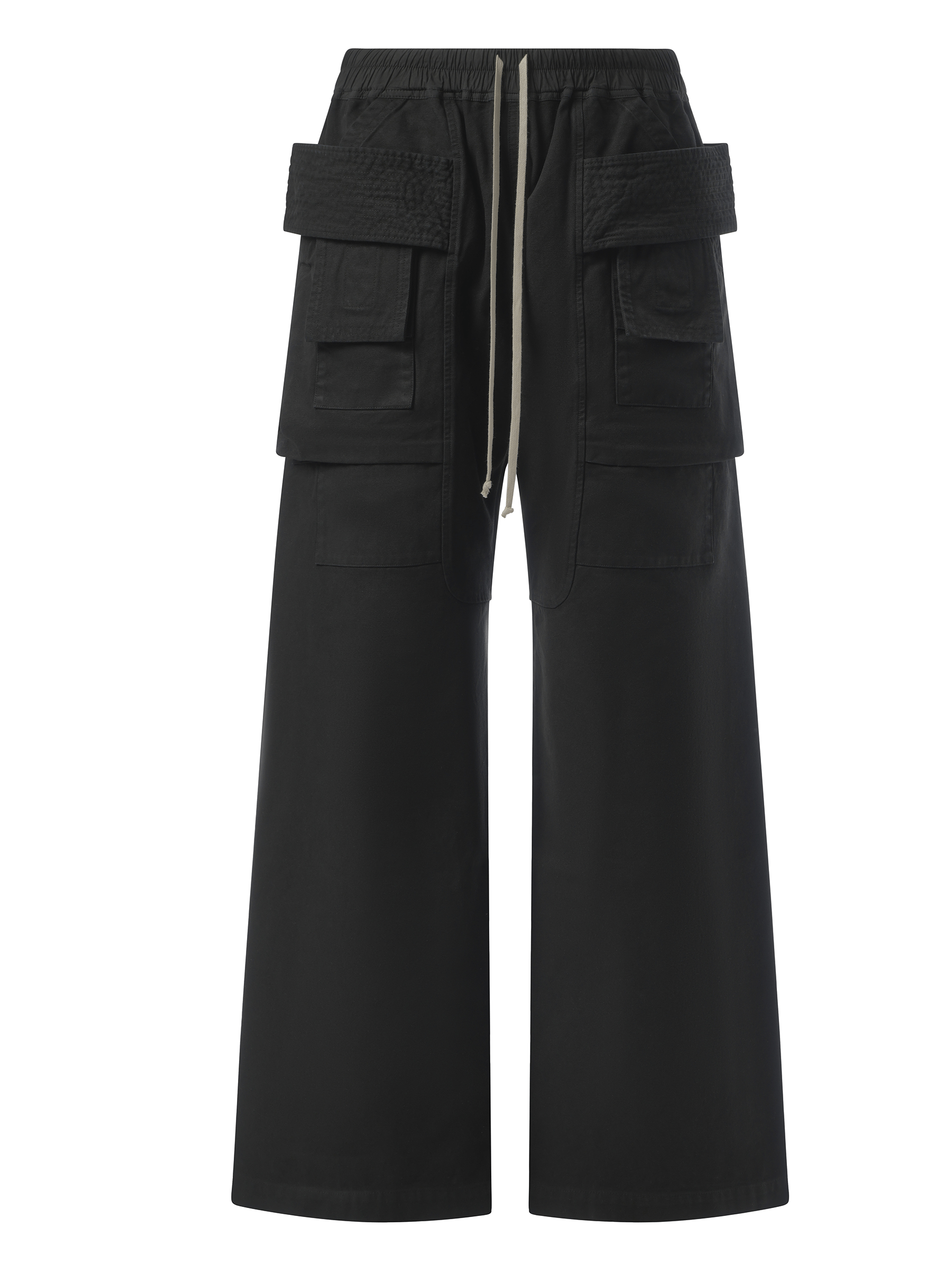 Rick Owens Drkshdw Cotton Canvas Creatch Wide Cargo Drawstring in Black