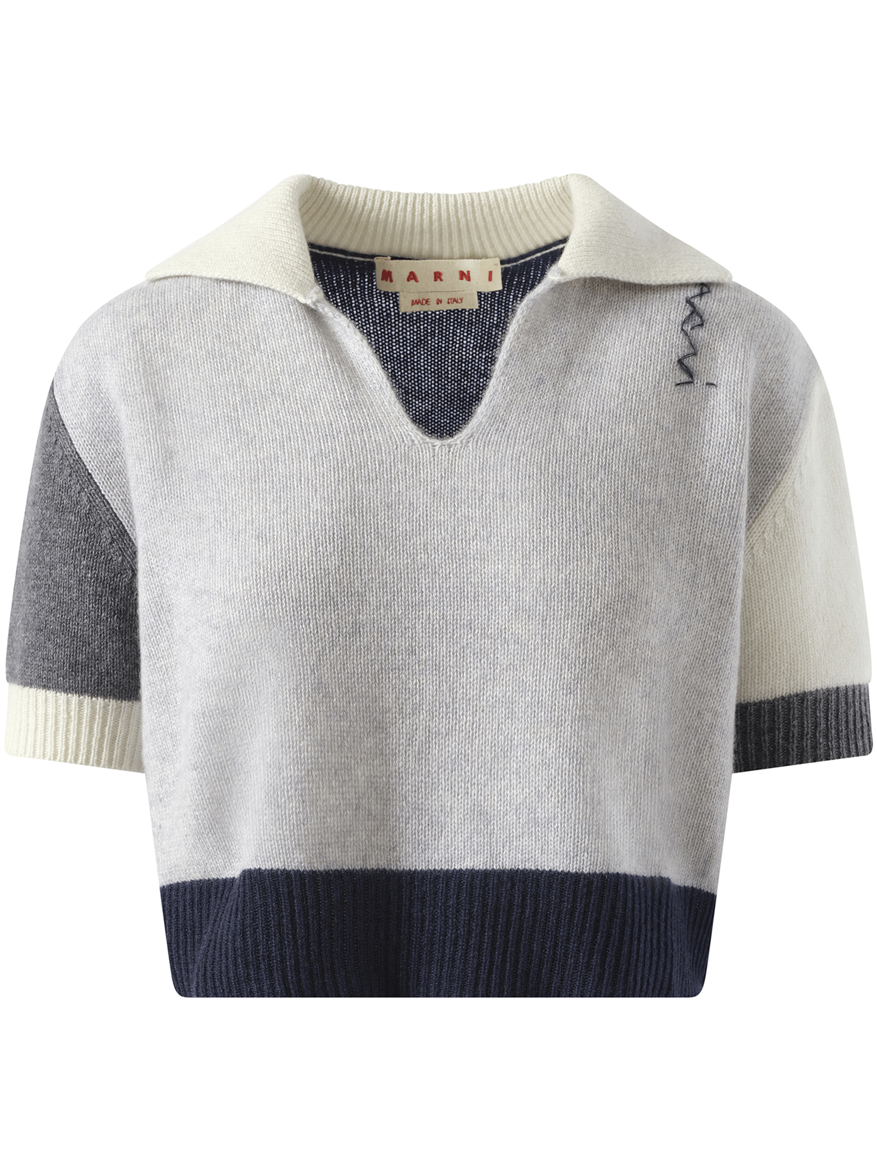 Marni V Neck Boxy Sweater in Sodium
