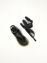 Justy Sandals in Black Top View | ISABEL MARANT