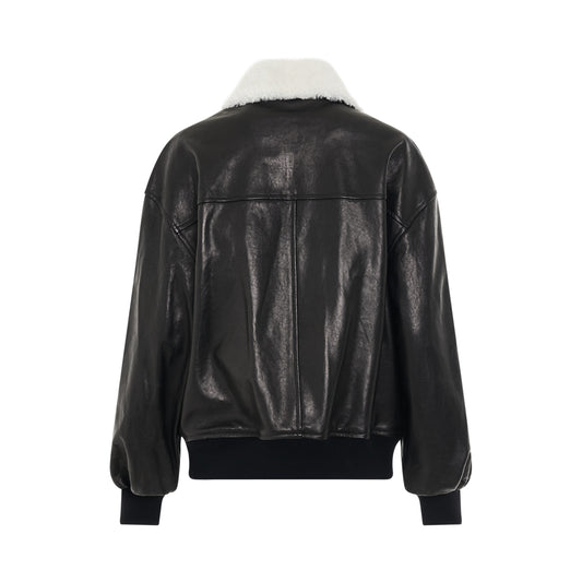 Shellar Leather Jacket in Black