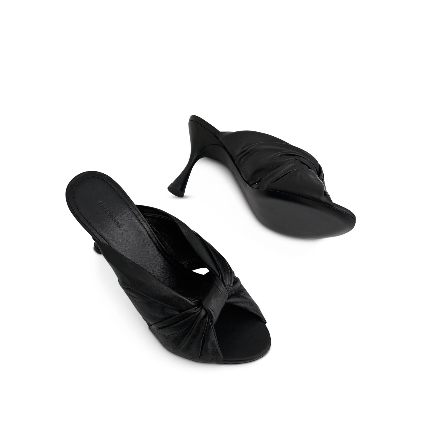 Drapy 80Mm Mule Sandal in Black