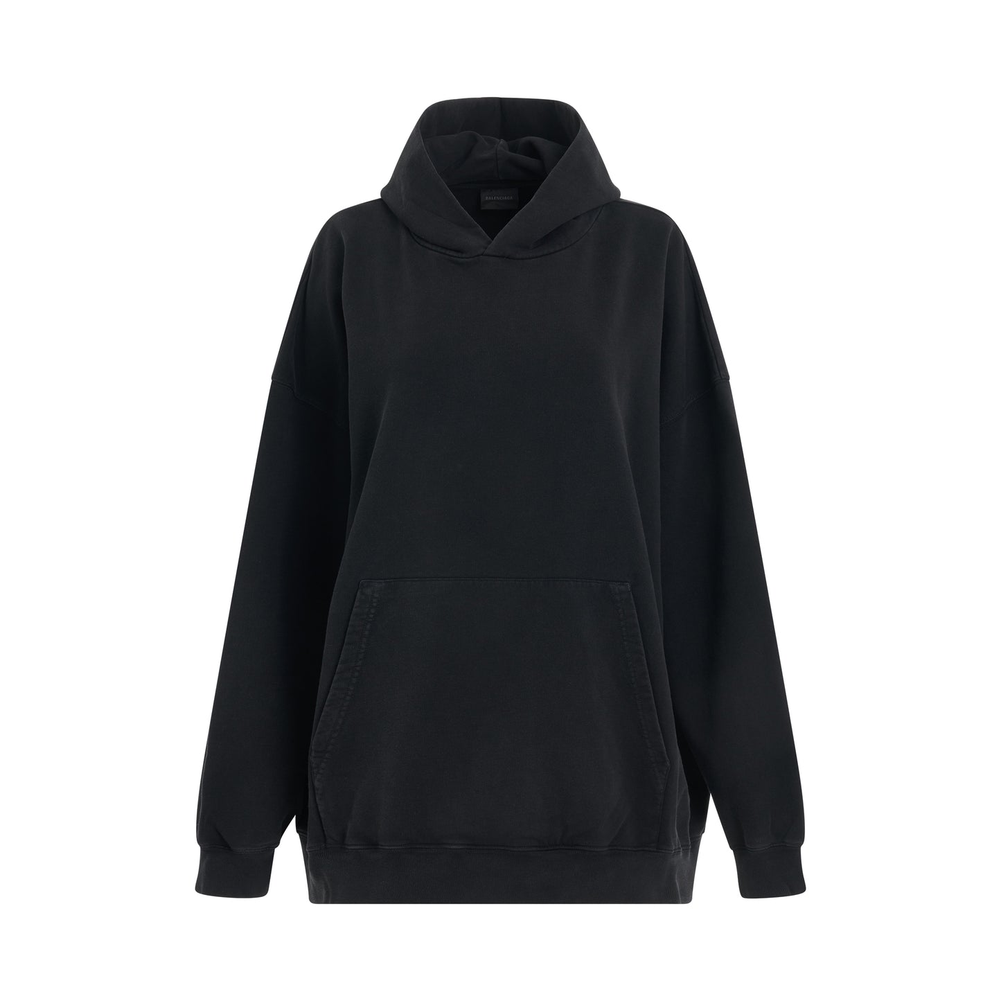 Back Logo Oversized Hoodie in Black/Silver