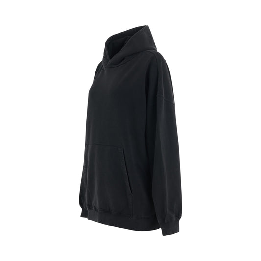 Back Logo Oversized Hoodie in Black/Silver