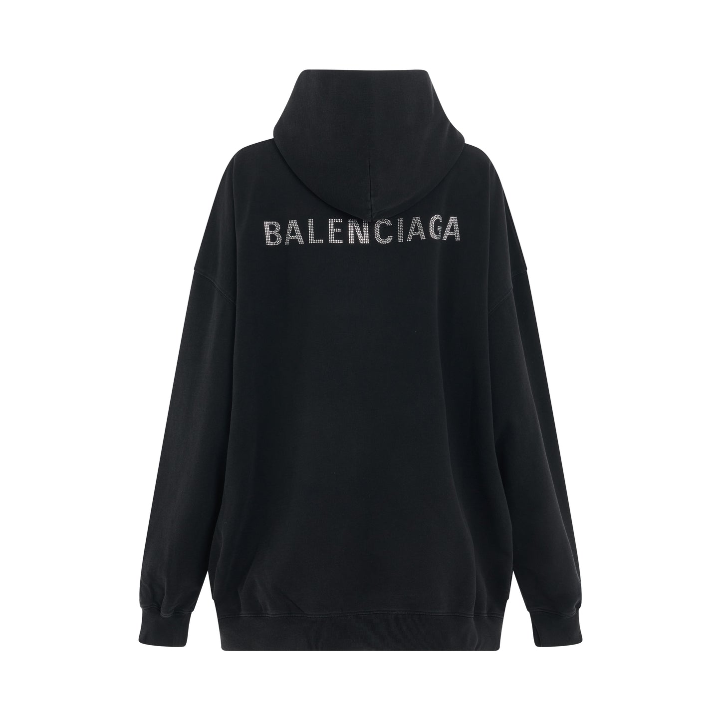 Back Logo Oversized Hoodie in Black/Silver