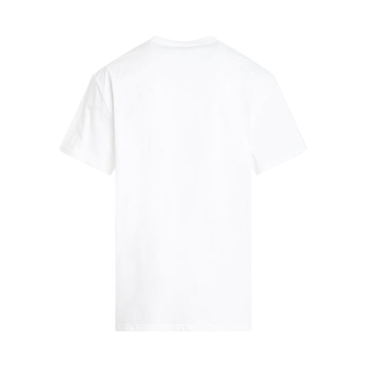 Graffiti Print T-Shirt in White/Mix