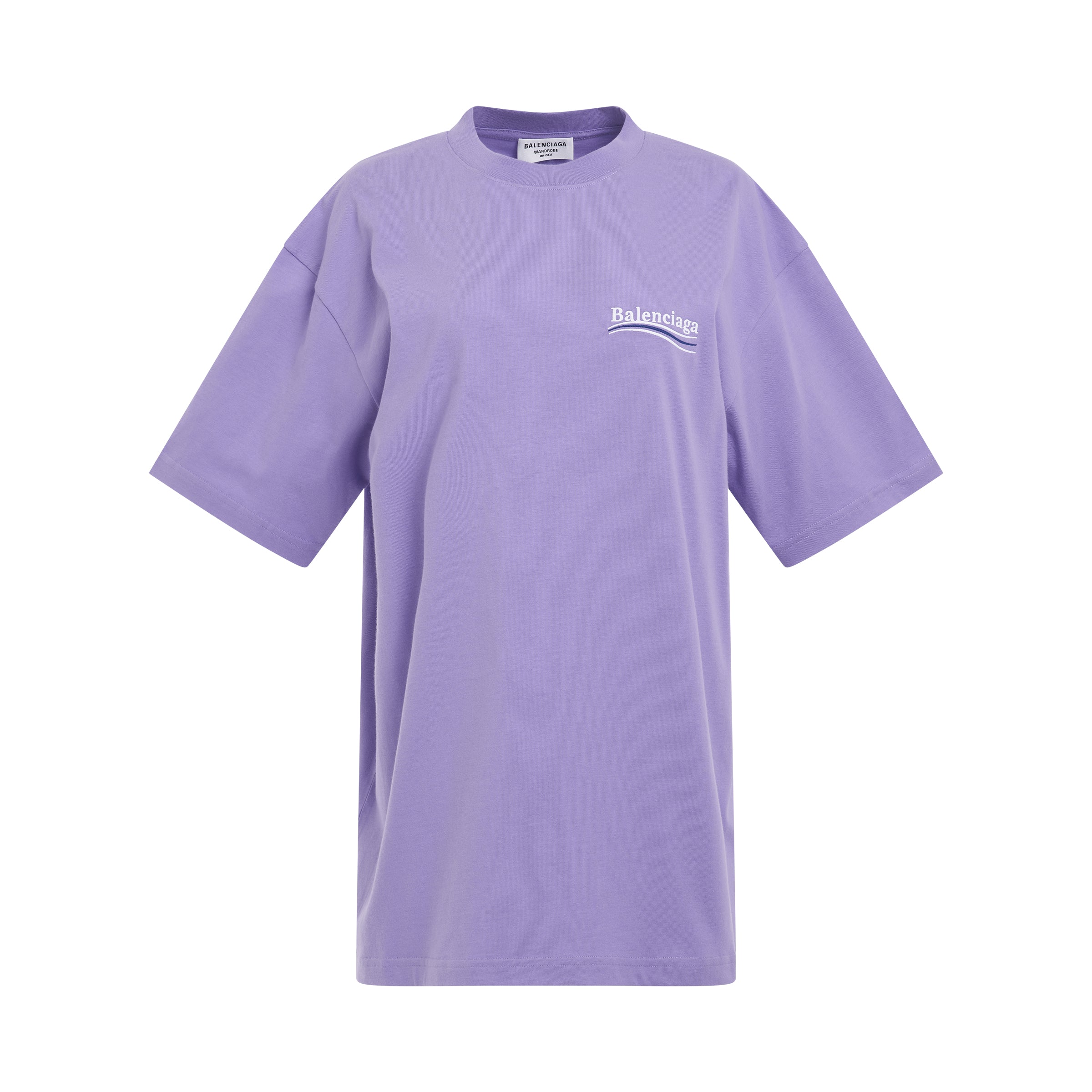 Political Campaign Oversized T-Shirt in Light Purple/White