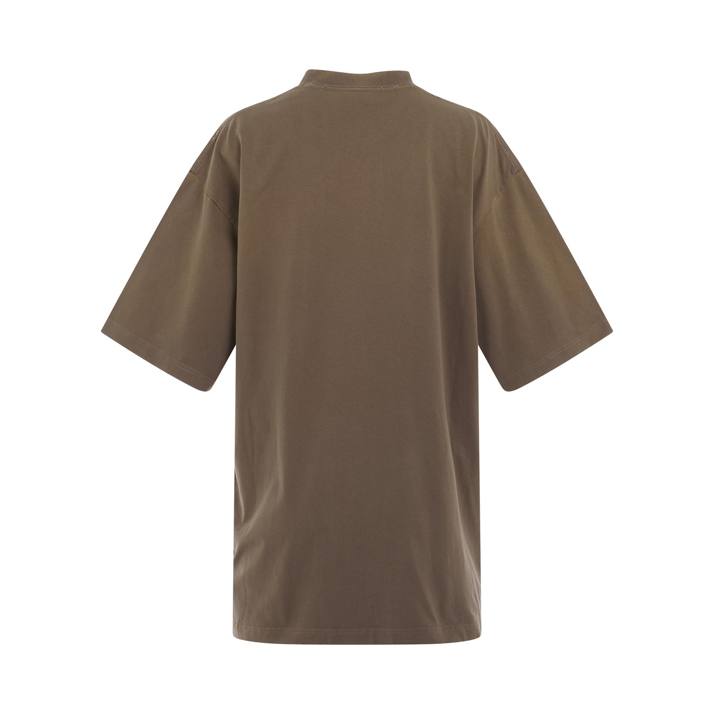 Caps Logo Boxy T-Shirt in Taupe/Black