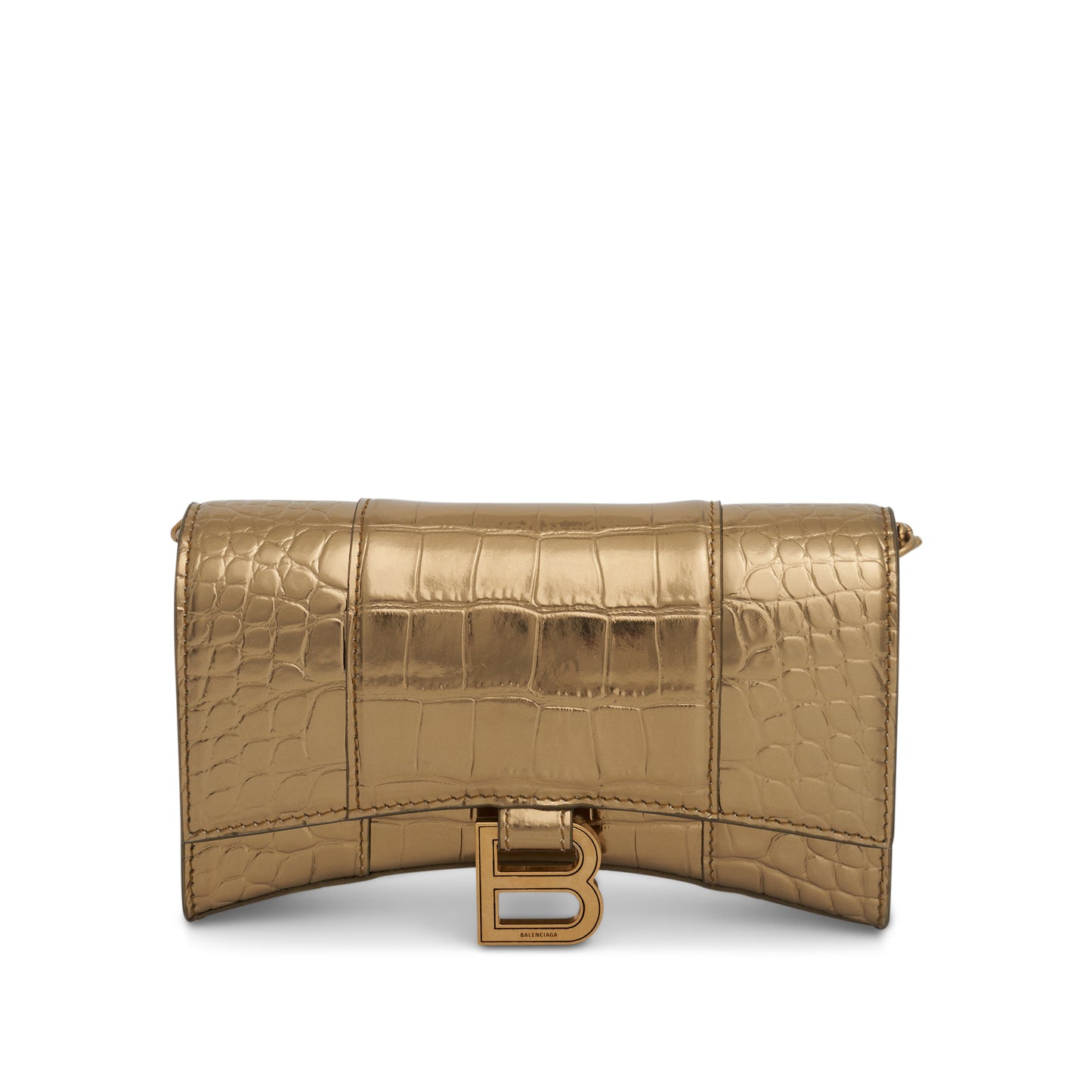 Hourglass Wallet On Chain in Gold