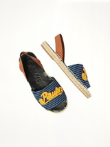 Loewe x Paula Stripe Espadrille in Navy Top View | LOEWE