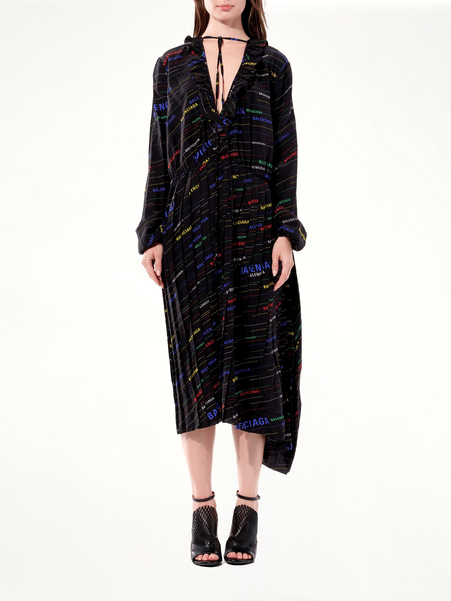 Ruffle Dress in Multicolor