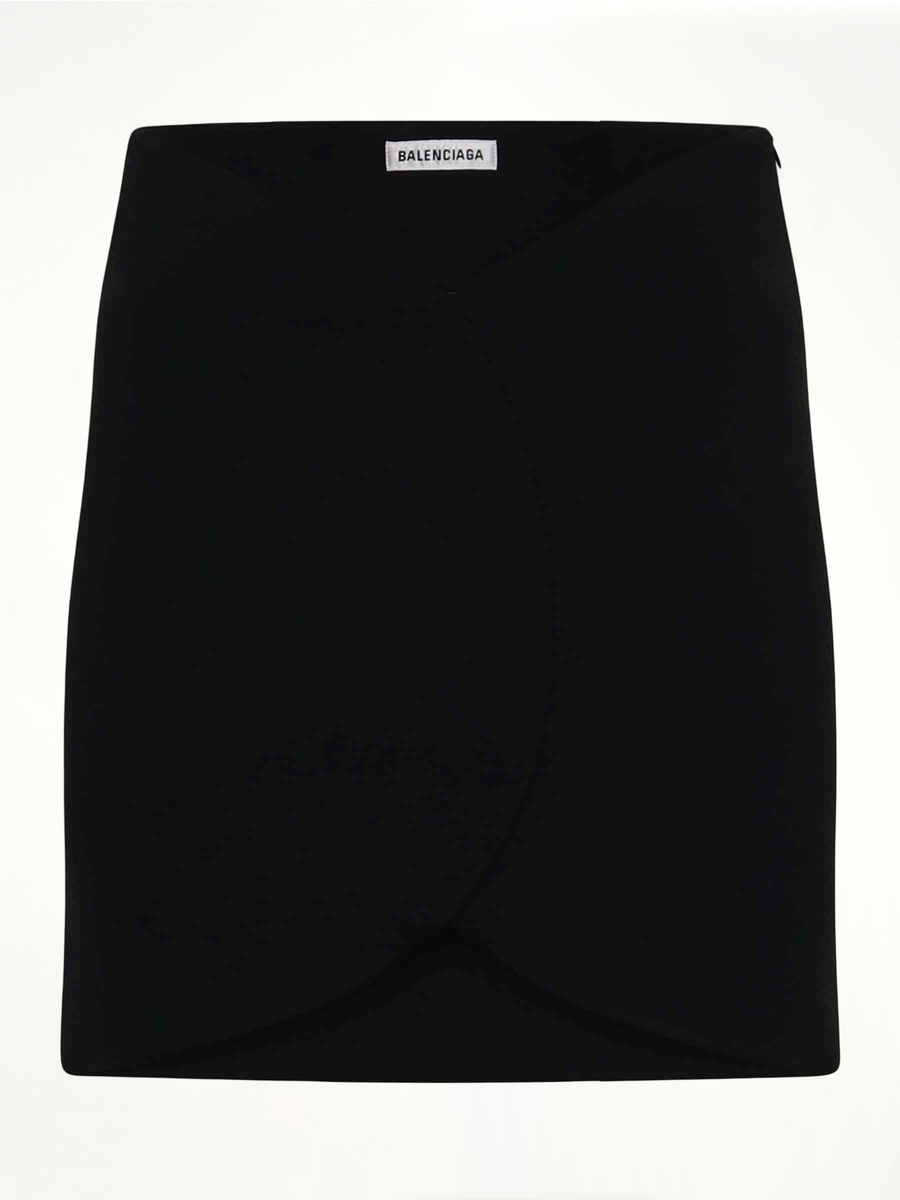 Circle Mini Skirt in Black