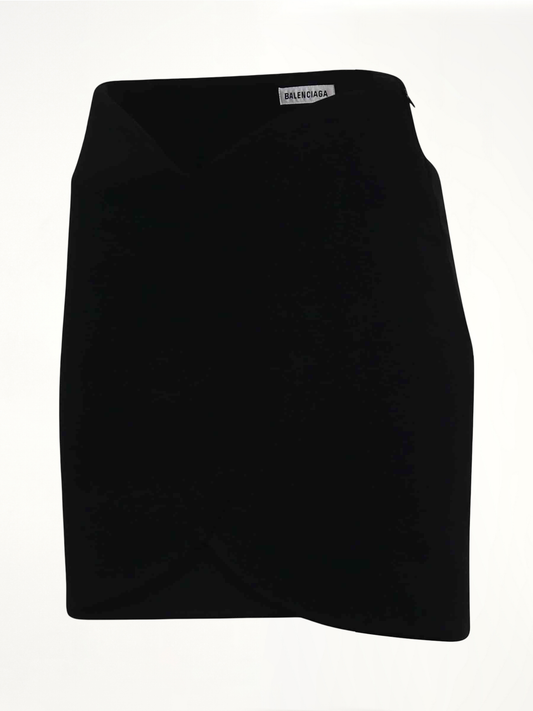 Circle Mini Skirt in Black