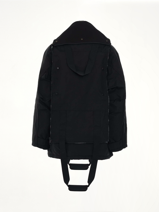 Transformer Gym Bag Parka in Black