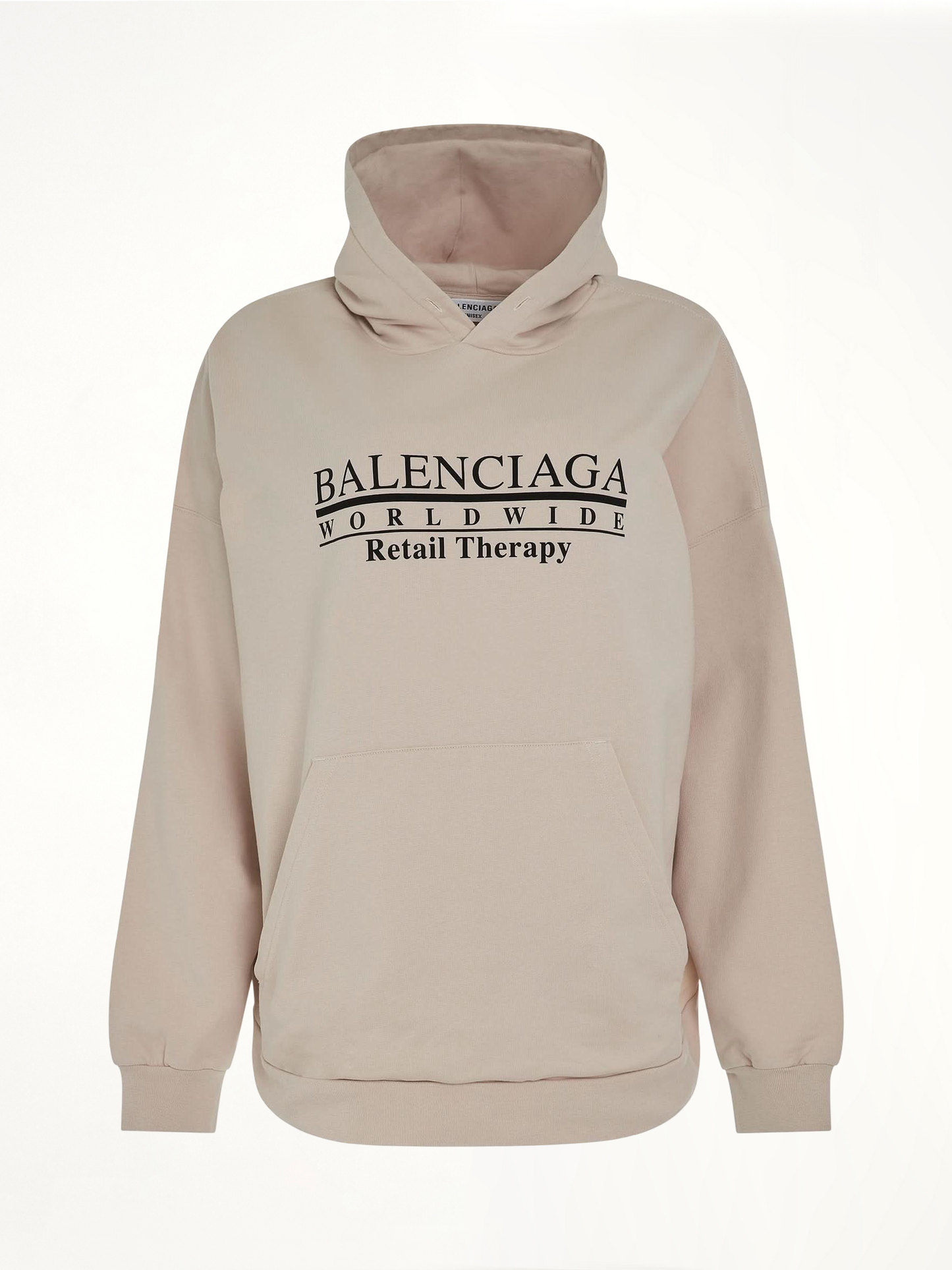 Retail Therapy Wide Fit Hoodie in Chalky/Black