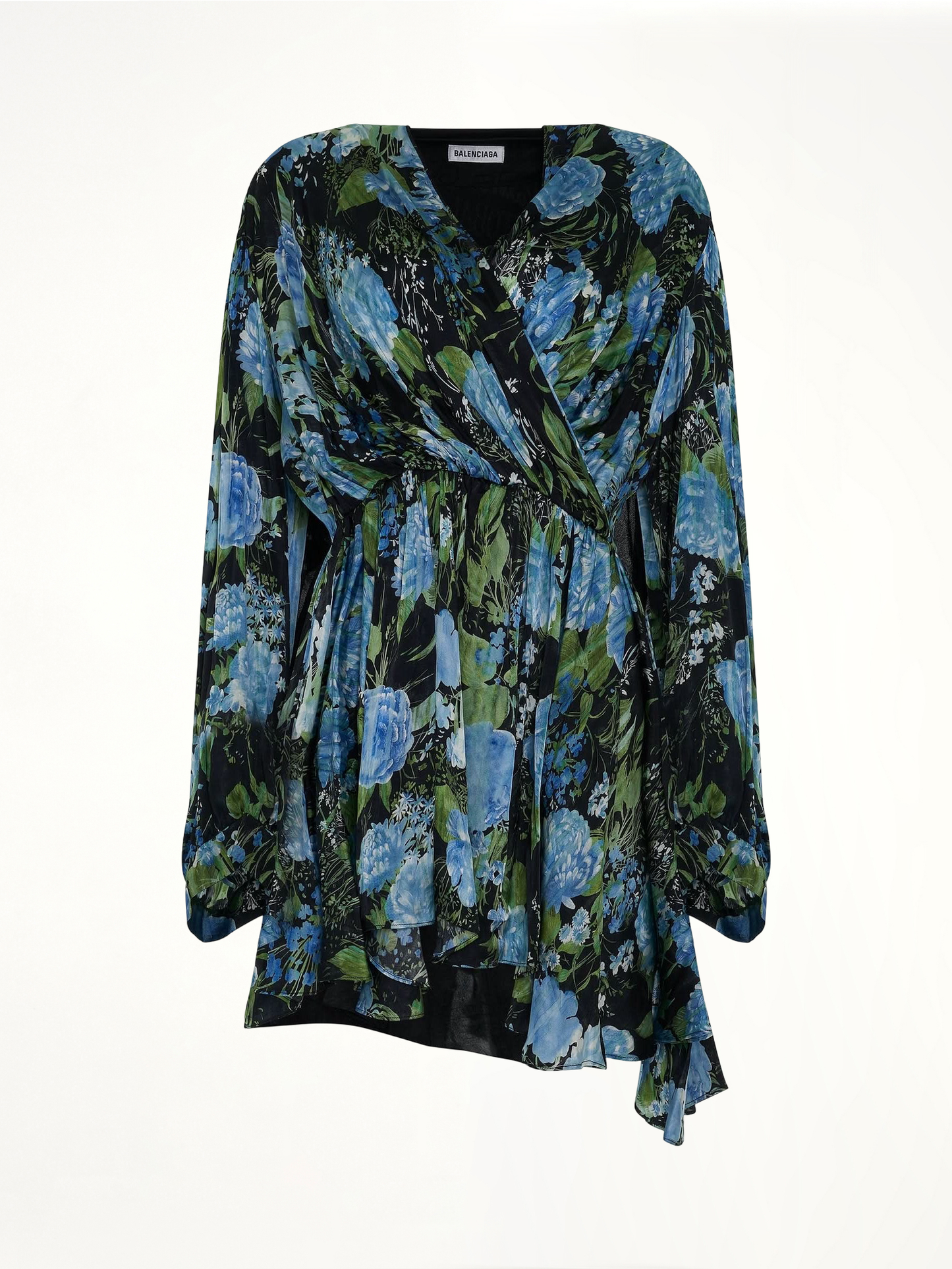 Wrap Baby Doll Dress in Blue