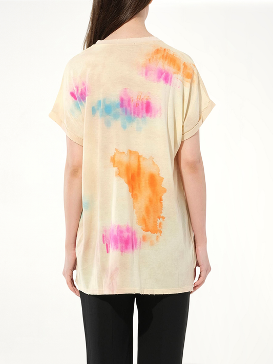 Tie-Dye Crest T-Shirt in Multicolor