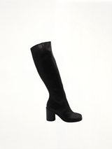 Tabi Knee High Boots in Black Side View | MAISON MARGIELA