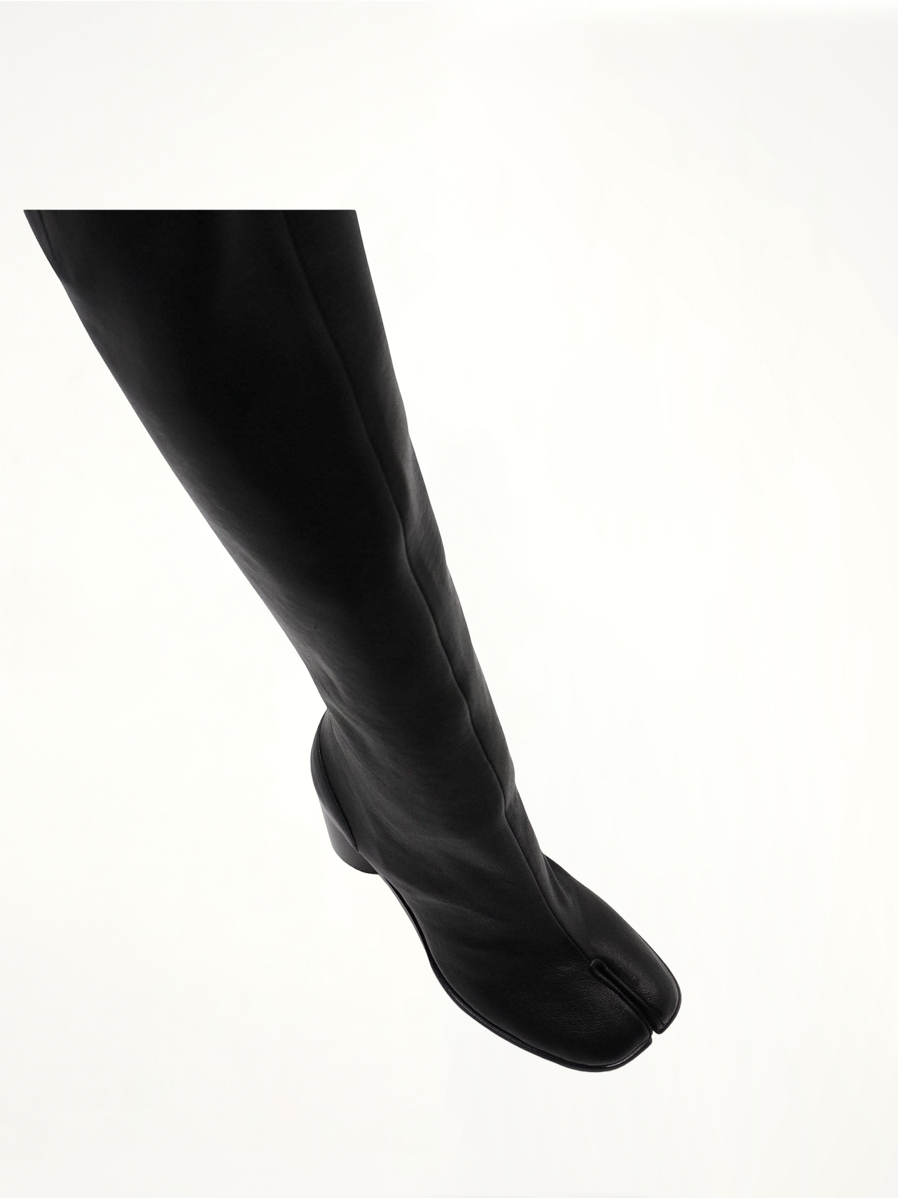 Tabi Knee High Boots in Black Top View | MAISON MARGIELA
