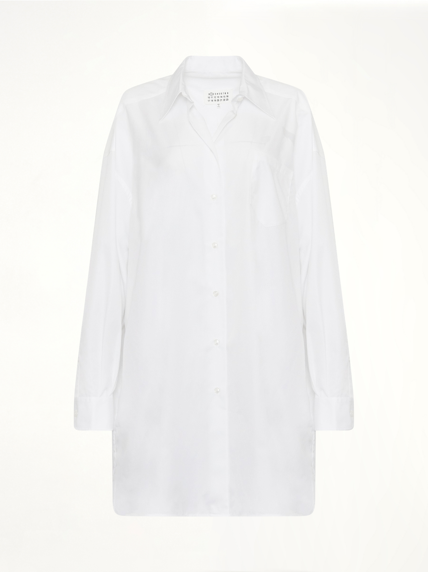 Oversize Cotton Shirt Dress in White