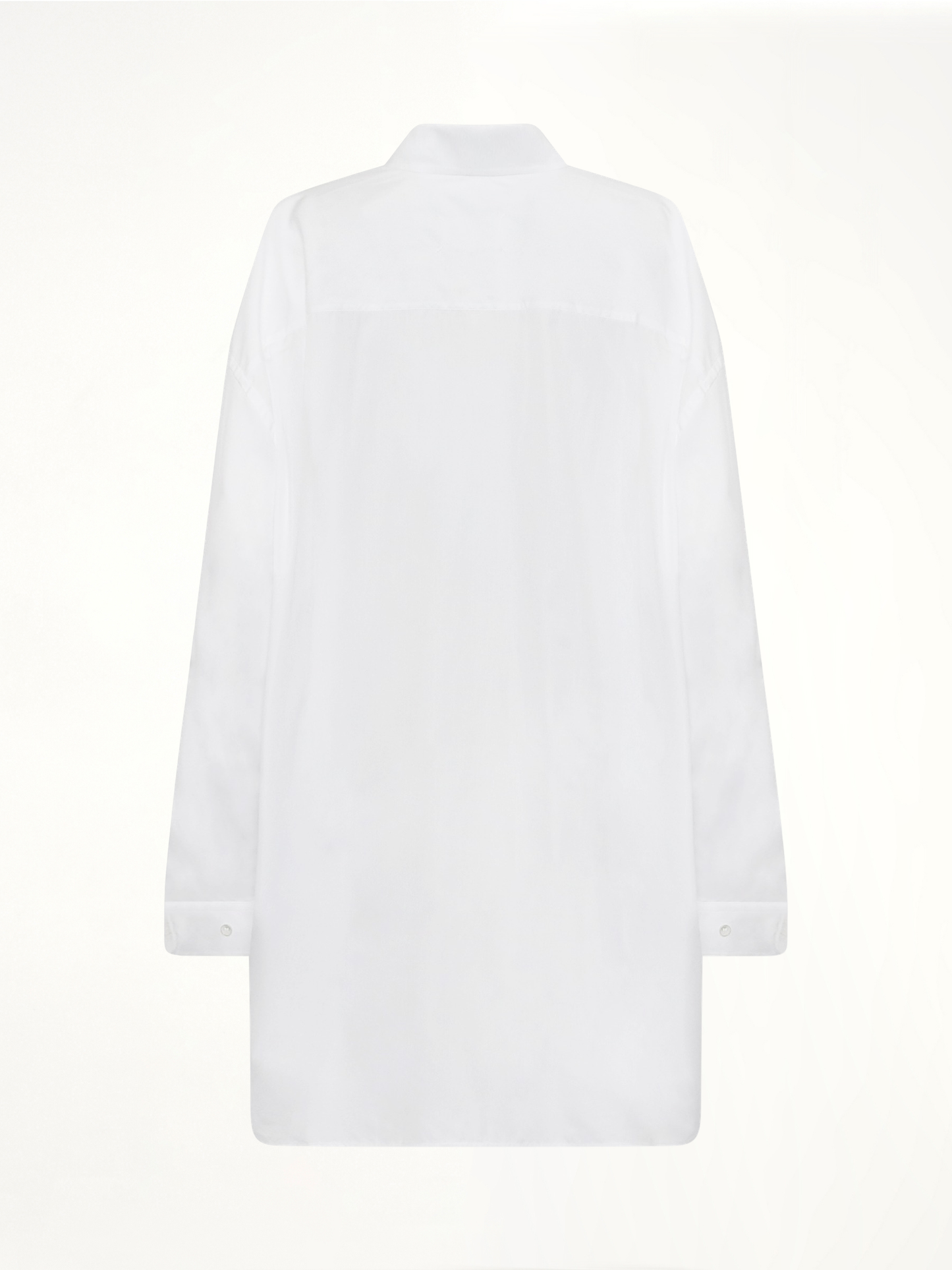 Oversize Cotton Shirt Dress in White