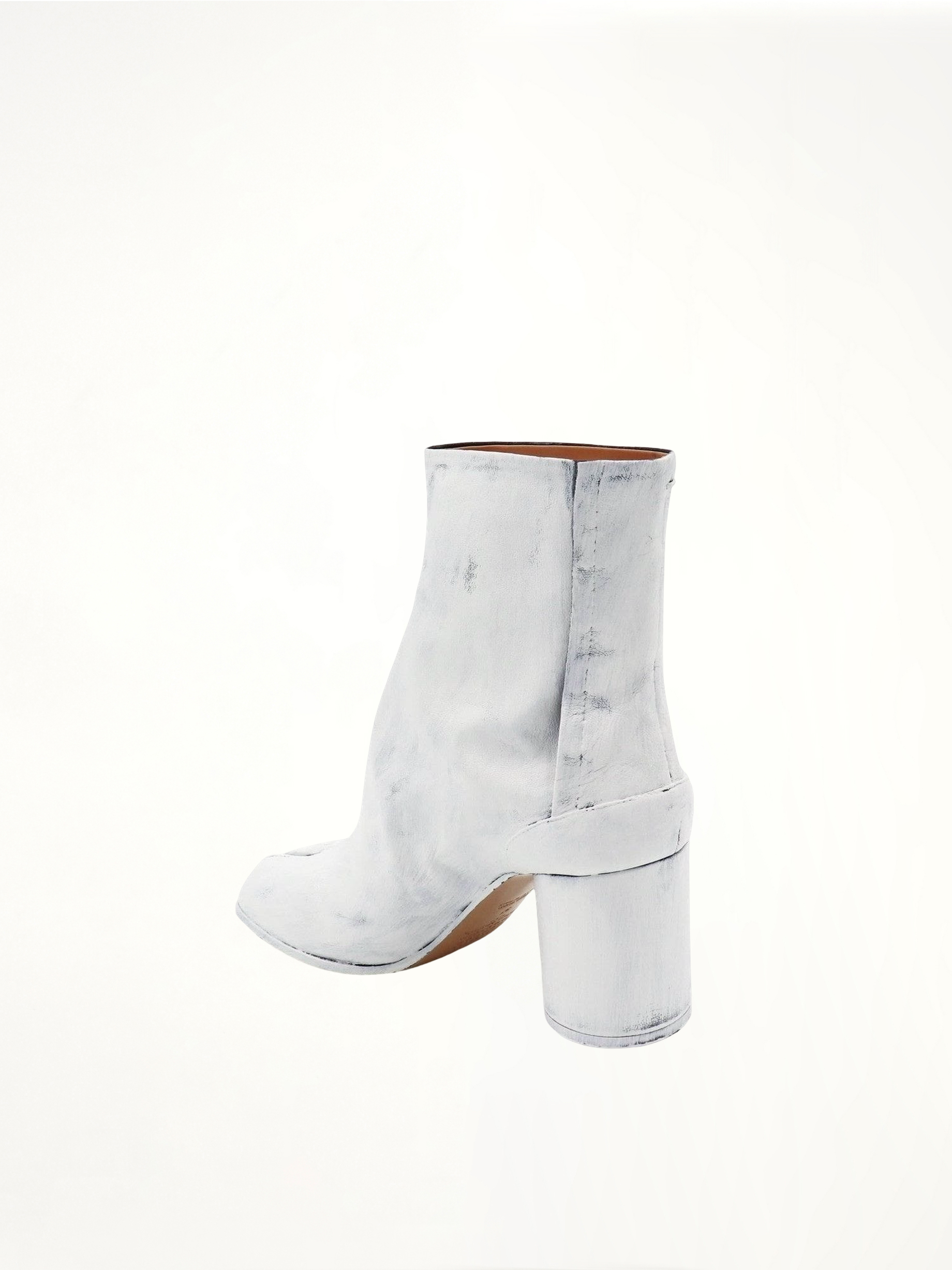 Tabi Bianchetto Ankle Boots 8cm Heel Back View | MAISON MARGIELA