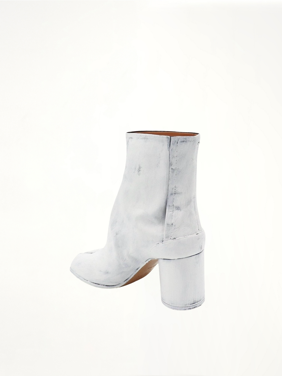 Tabi Bianchetto Ankle Boots 8cm Heel Back View | MAISON MARGIELA