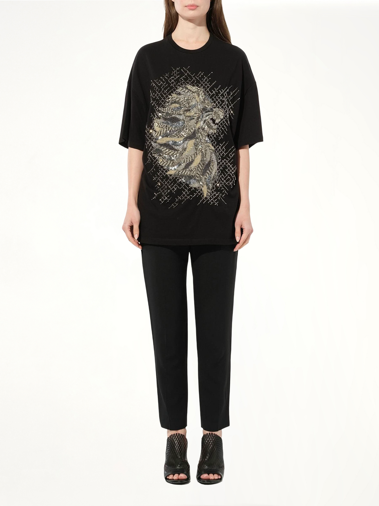 Lion Jewel T-Shirt in Black