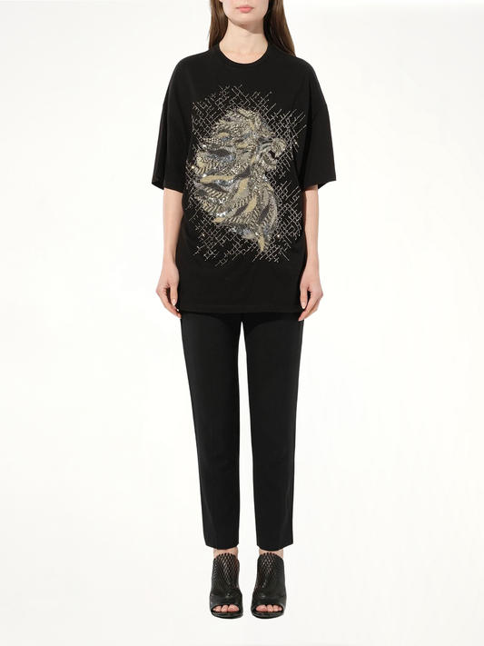 Lion Jewel T-Shirt in Black