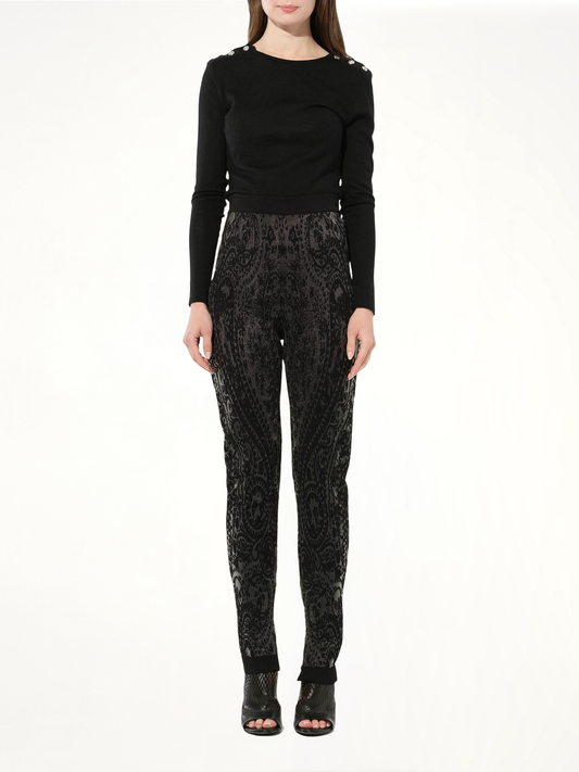 Pattern Pants in Black