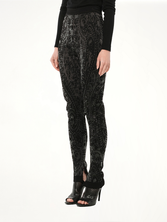 Pattern Pants in Black